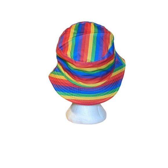 TruPride Reversible Bucket Hat Cap Rainbow Pride Unisex One Size Color Cotton - Picture 6 of 10